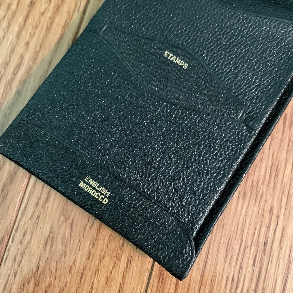 New Vintage Di Lido Leather Bifold Wallet Black with Box
